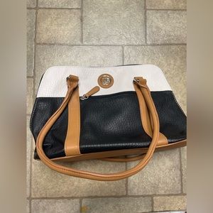 Kim Rogers Black And White Block Leather Purse